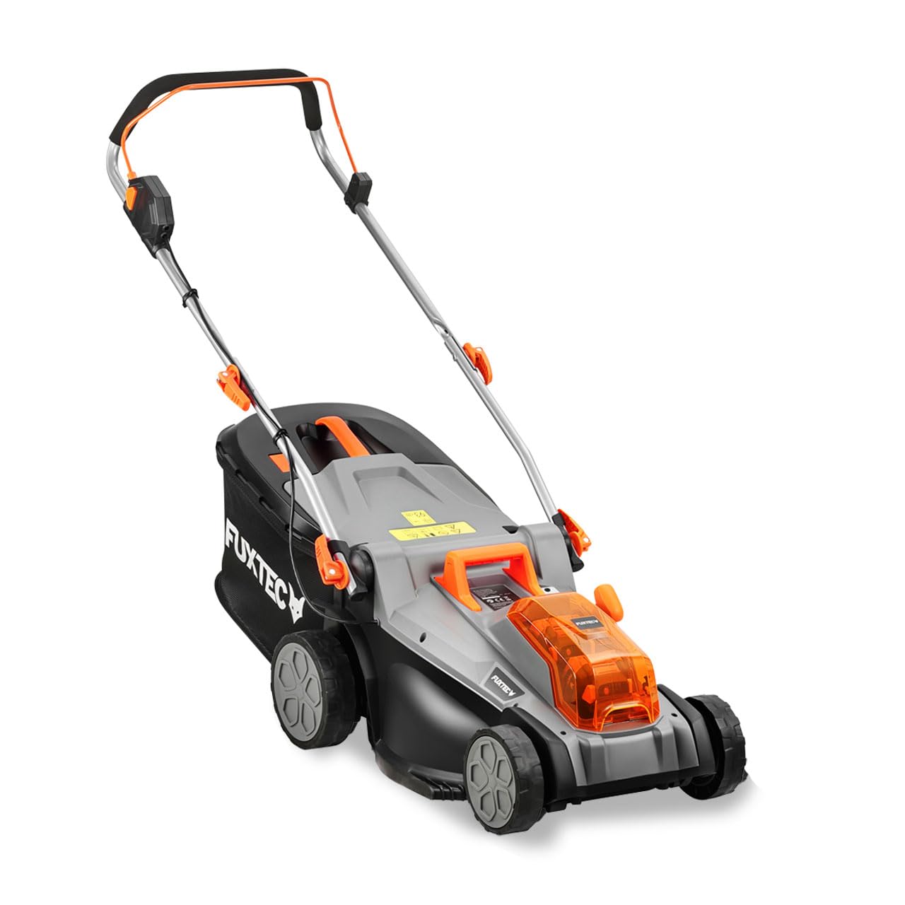 FUXTEC Cortacésped Inalámbrico 40V (2x20V) E2RM37 - Kit de Baterías y Cargador Incluido - Ancho de Corte 37cm, Altura de Corte Ajustable, Cortacésped con Batería, Sin Cables