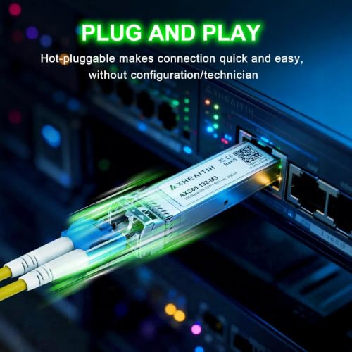 Image of 2 Pack 10GBase-SR LC 300M 850nm MMF SFP+ Transceiver 10Gbe Optical Module | for Cisco, Broadcom, Fortinet, Netgear, D-Link, Meraki, Supermicro, MikroTik, F5, QNAP, Mellanox
