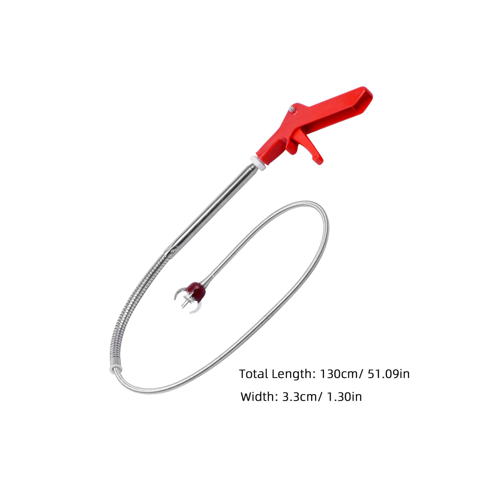 PRETYZOOM Serpiente De Inodoro De 130 Cm Garra De Cuatro Puntas Para Desatascar Tuberías, Herramienta De Limpieza Doméstica Para Eliminar Obstrucciones Baños y Desagües