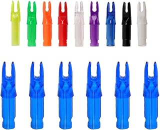 SOPOGER 50 Packs Archery Arrows Nocks - Arrow Inserts for Carbon Arrows .244/6.20mm Plastic Arrow Nocks for DIY Hunting Shooting