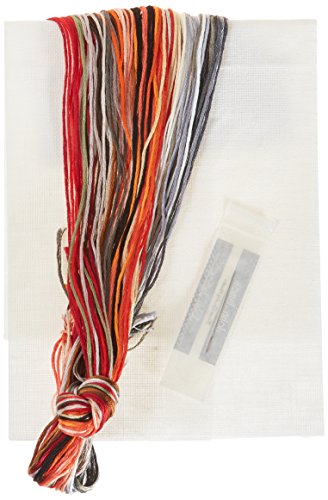 Thea Gouverneur Motorcyclist On Linen Cross Stitch Kit-6.25 x 6.75-inch 36 Count, Red, 1 - Image 2