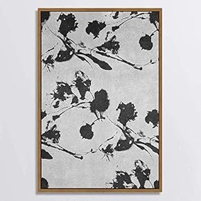 SIGNWIN Canvas Wall Art Black and White Flowers...