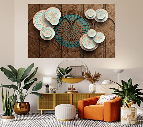 Image of Cabana Homes (48 inch x 36 inch) 3D Self Adhesive Wallpaper, Living Room, Bedroom, Sofa Background, Gypsum Board, Office