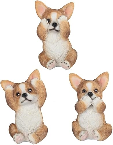 Miniatura 1 de GSC 18141 - Figura de perro Chihuahua de 5 pulgadas, juego de 3, marrón