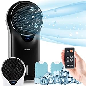Klarstein Klimaanlage ohne Abluftschlauch, 4-in-1 Air Cooler, Leiser Ventilator, Luftbefeuchter & Nachtmodus, Mobiles…