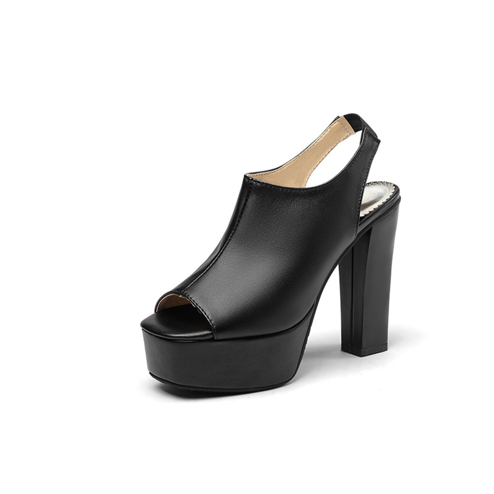 12CM/ 4.72IN Sexy Super High Heel Bailarina Crossdressing Zapatos de tacón Alto de Gran tamaño,Negro,40 EU