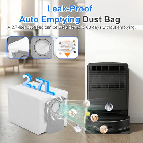 Image of 10R Replacement Parts Accessories for Roborock Saros 10R Saros 20 & for Qrevo CurvX & G20s Ultra Robot Vacuum, 2 Dual Zero-Tangling Main Brush, 6 Dust Bags, 6 Mop Pads, 4 HEPA Filters, 8 Side Brushes