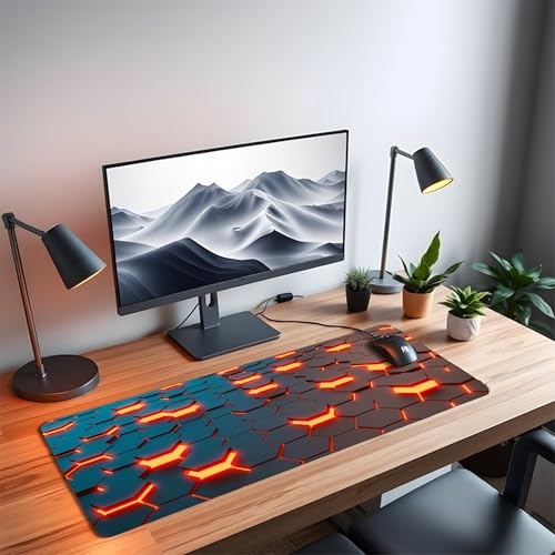 Image of XL Extended Gaming Mouse Pad, 60x30cm, Non-Slip Rubber Base, Waterproof, Smooth Surface, for Laptop and PC, Office, Gaming and Study
