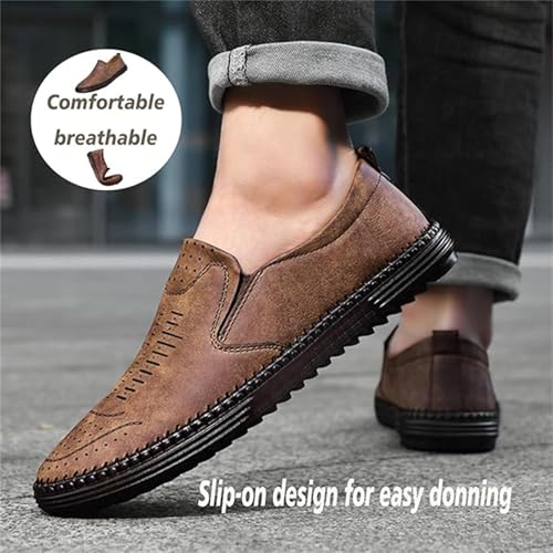 Men's Slip-On Orthopedic Leather Dress Loafers -Anti-Slip, Breathable & Comfortable with Arch Support for All-Day Wear4