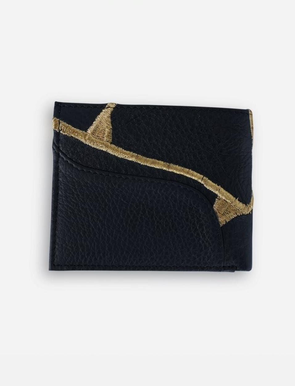 ECONOCK Mizu Wallet | 7 Slots | for Men & Women | Outer Material - Upcycled Leather, Inner Material - Leather (Black, 4.2 X 3.5 X 1 Inch) 3
