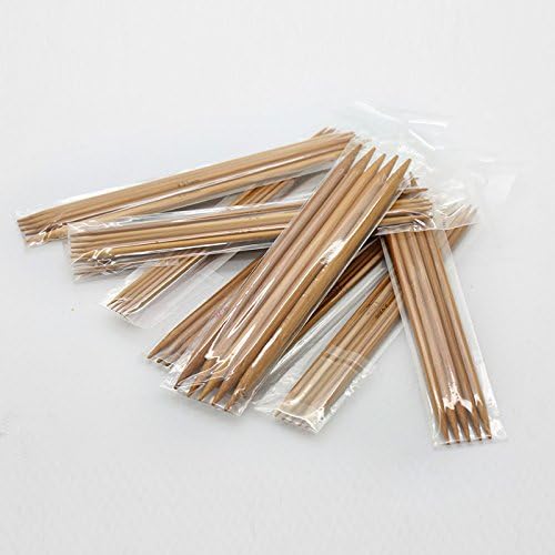 Miniatura 7 de Nuevo 11 tamaños 55 unids/set 5.1 in doble punta carbonizado bambú oscuro agujas de pátina tejer kit de herramientas nacionales 0.079 in-0.197 in FBA