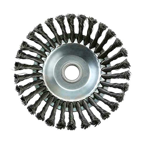 Fesjoy Wire Wheel Weed Trimmer Head Brush Diameter 25MM 8 Inch Wire Brush Replacement Wheel Twisted Accessories Rotary Cutter Weed Brush