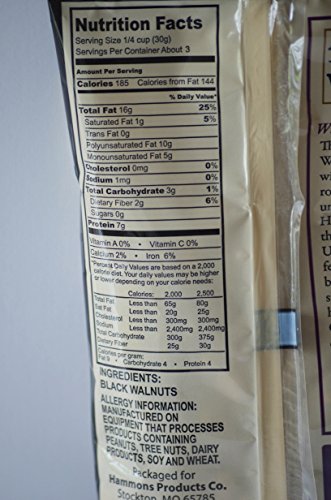 Hammons, Walnuts Fancy Large Oz Highest Protein Nut Heart Healthy Nongmo Naturally Glutenfree Top Keto Nut, American Black, 4 Ounce #TOP2