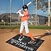 YGORTECH Baseball Hitting Mat, Baseball & Softball Batting Training Mat with Swing Trainer Bands, Portable Non-Slip Baseball Training Equipment for Swing & Stance Practice Indoor/Outdoor Black