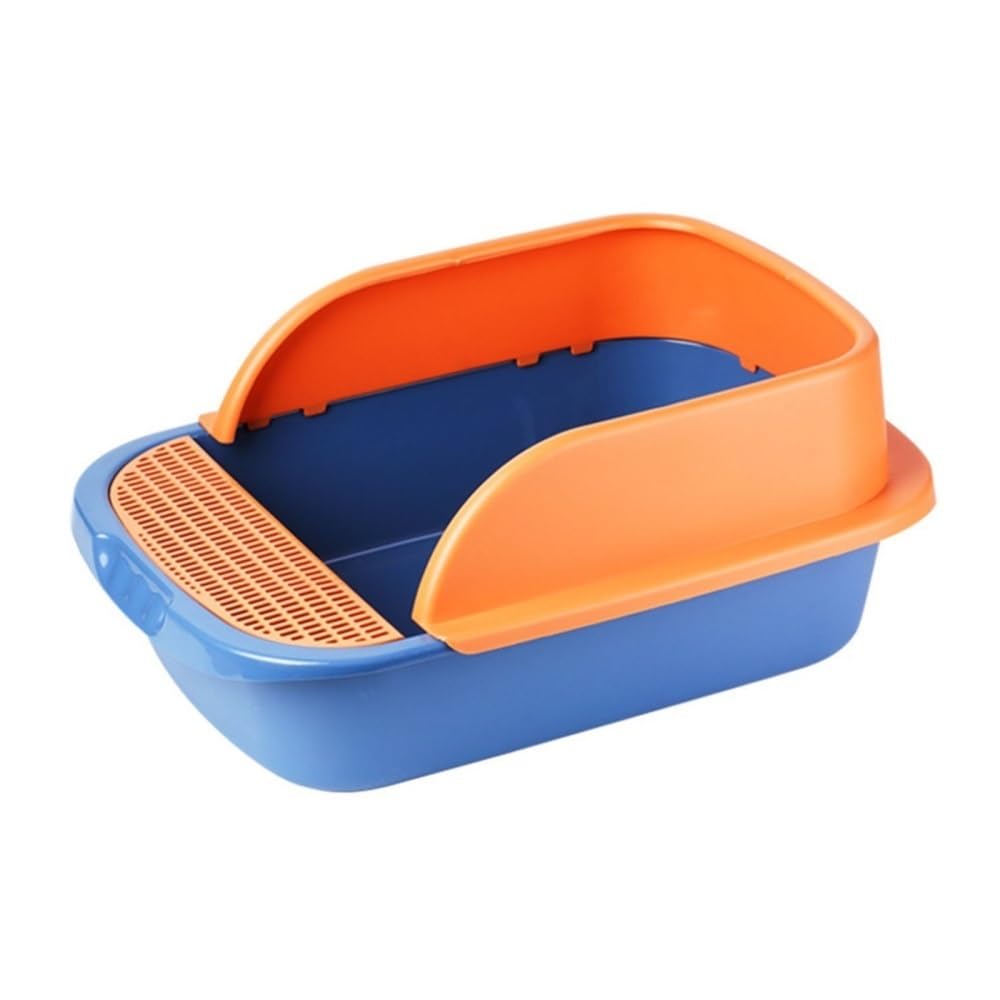 Artykuły dla zwierząt, Bryzgoszczelna, półzamknięta kuweta dla kota, prostokątna kotów(Orange,L)