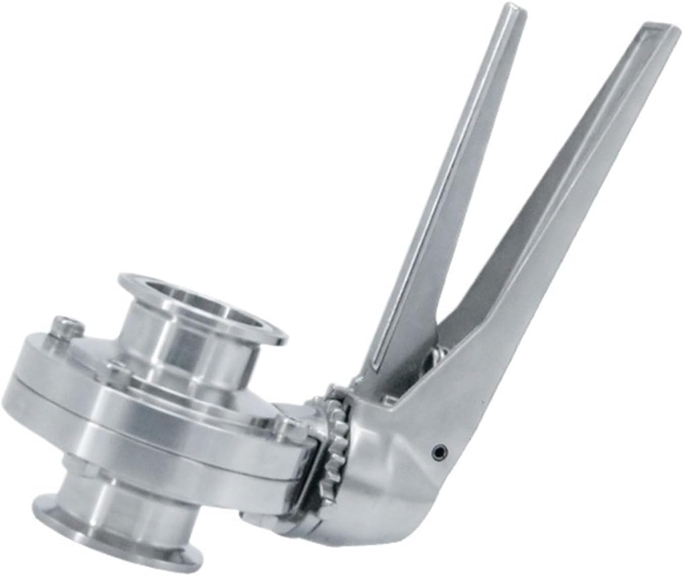DN32 Stainless Steel SS304 Manual Clamped Butterfly Valve with Gripper Handle for Water