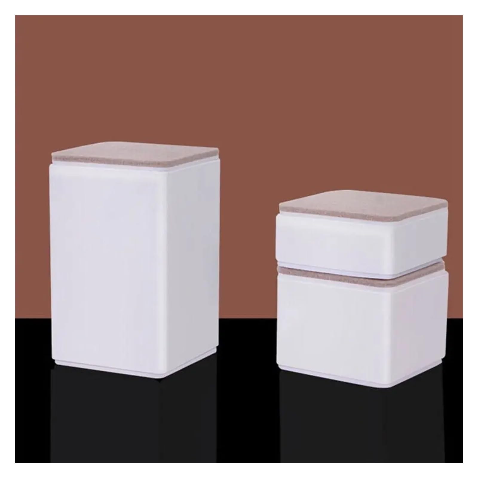 Elevadores para Muebles 4 Almohadillas Elevadoras de Patas de Acero al Carbono for Muebles, for sofá, Mesa, Silla, Redondas, Resistentes, Protector de Suelo(White-60x30MM)