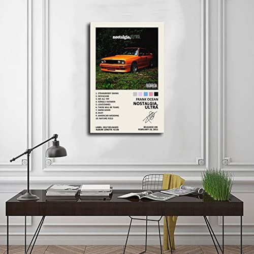 Yezlh Frank Poster Ocean Nostalgia Ultra Music Album Cover Signed Limited Edition Canvas Poster Wall Art Decor Print Picture Paintings For Living Room Bedroom Decoration Unframe:12X18Inch(30X45Cm) #TOP2