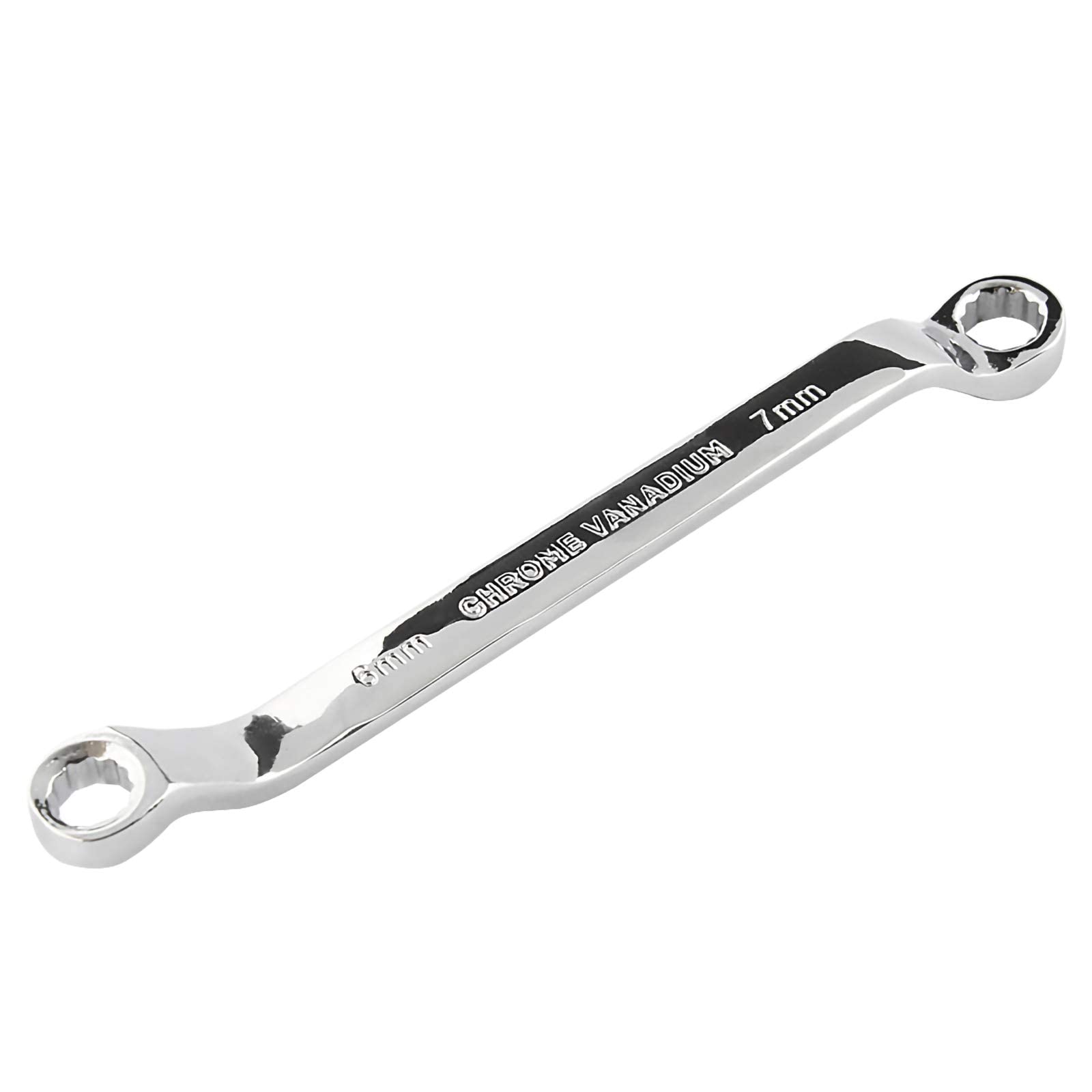 Larcele Offset Box Wrench Set, Metric, 45-Degree, CR-V Steel, 1Pcs STBS-02 (0.23-0.27in/6-7mm)