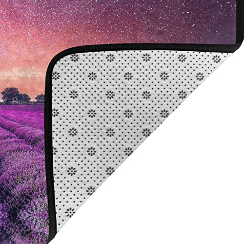 Tapis de salon doux Lavande Fields déco chambre 183x122
