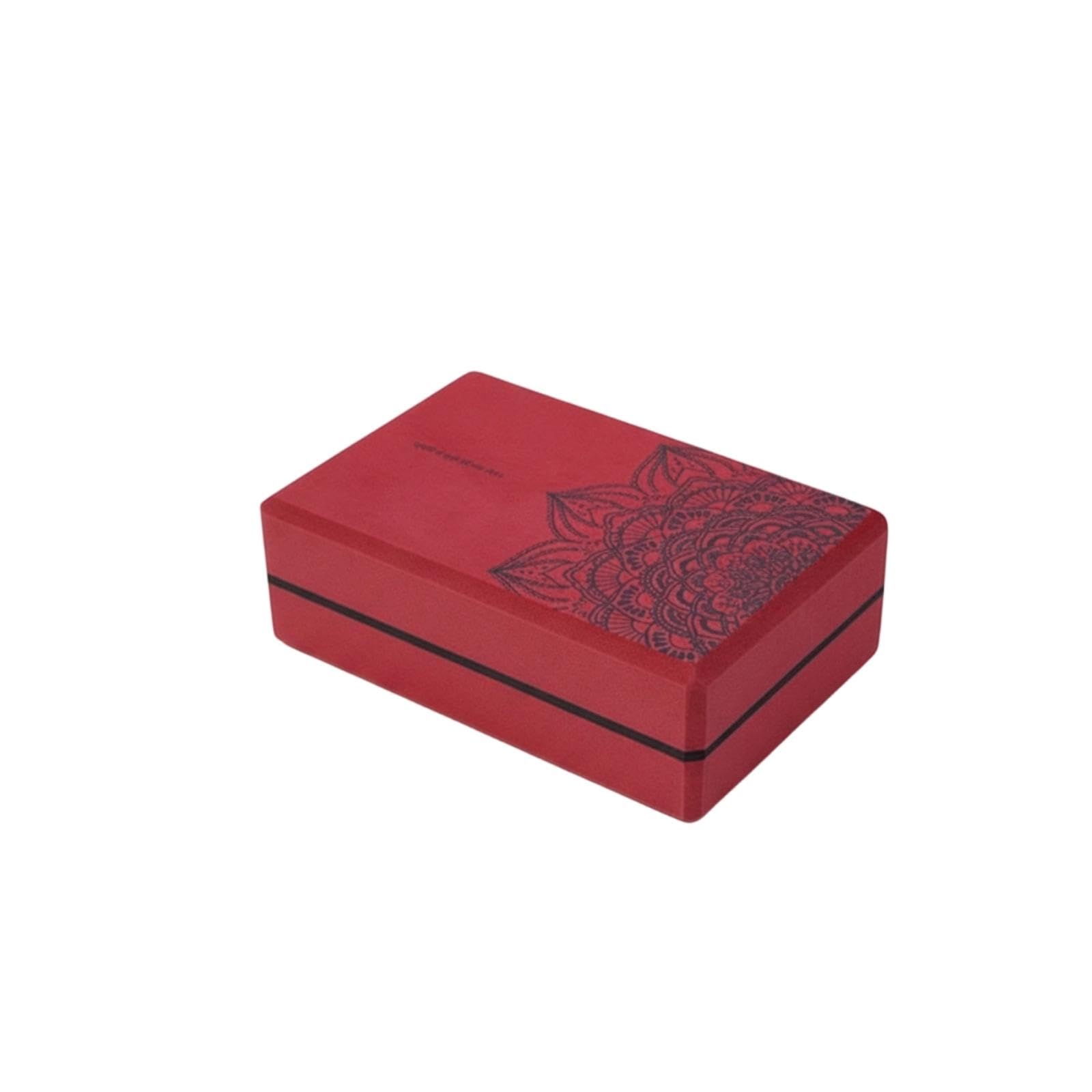 Mandala Exercise Block Smooth Surface Foam Exercise Block Decorative Pattern Exercise Equipment for Stretching, Dance Training, Pose Support Red-picture-39