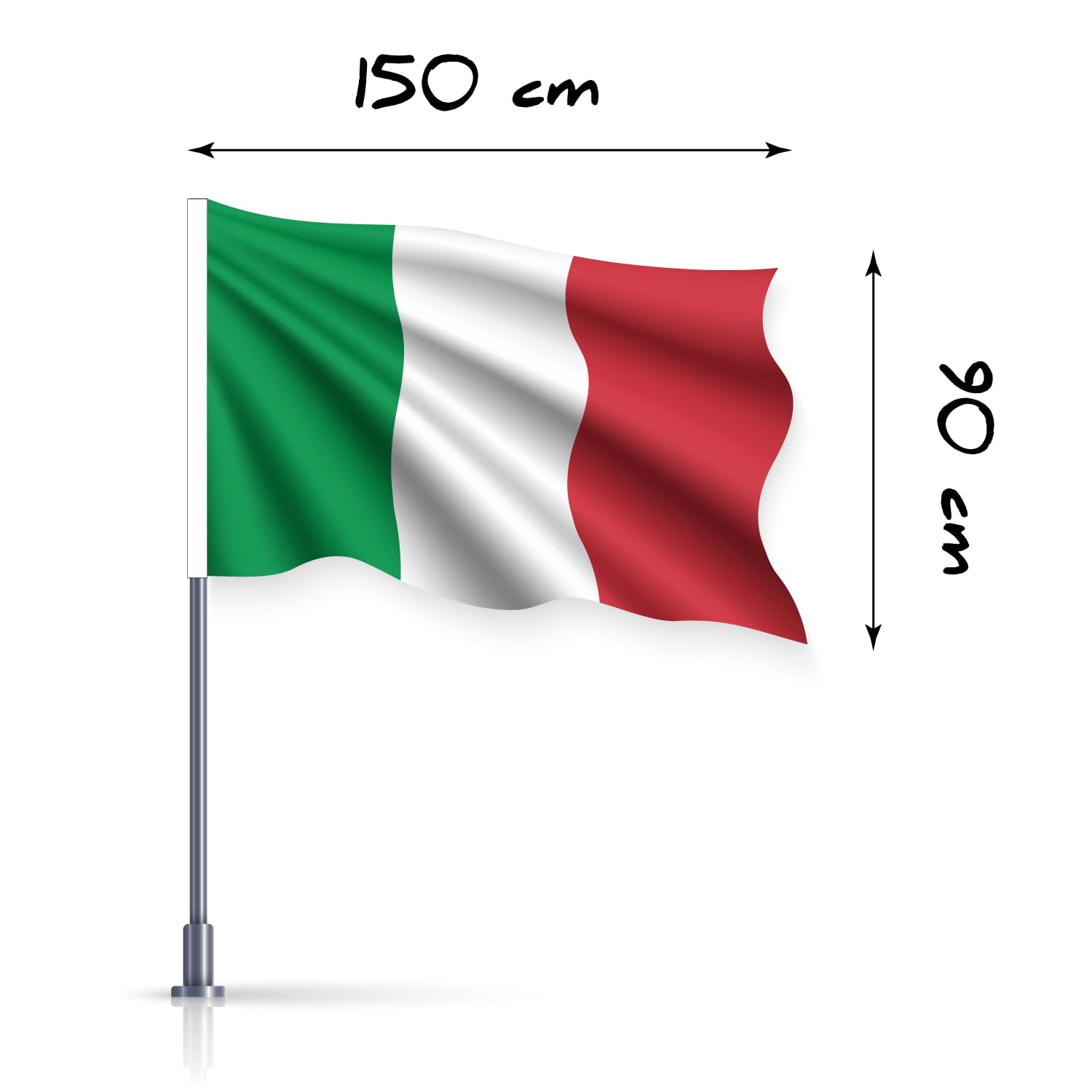 Bandera Italiana 150x90 Cm Exterior Decoración Bandera De Italia 5