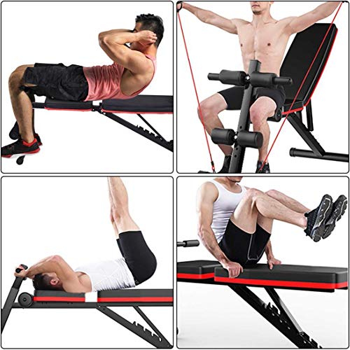 Adjustable Weight Foldable Bench Fitness Equipment, Roman Chair, Full Body Training Workout Sit-Up Incline Bench for Home Gym Exercise Sports, Home Fitness Exercise Equipment Gifts