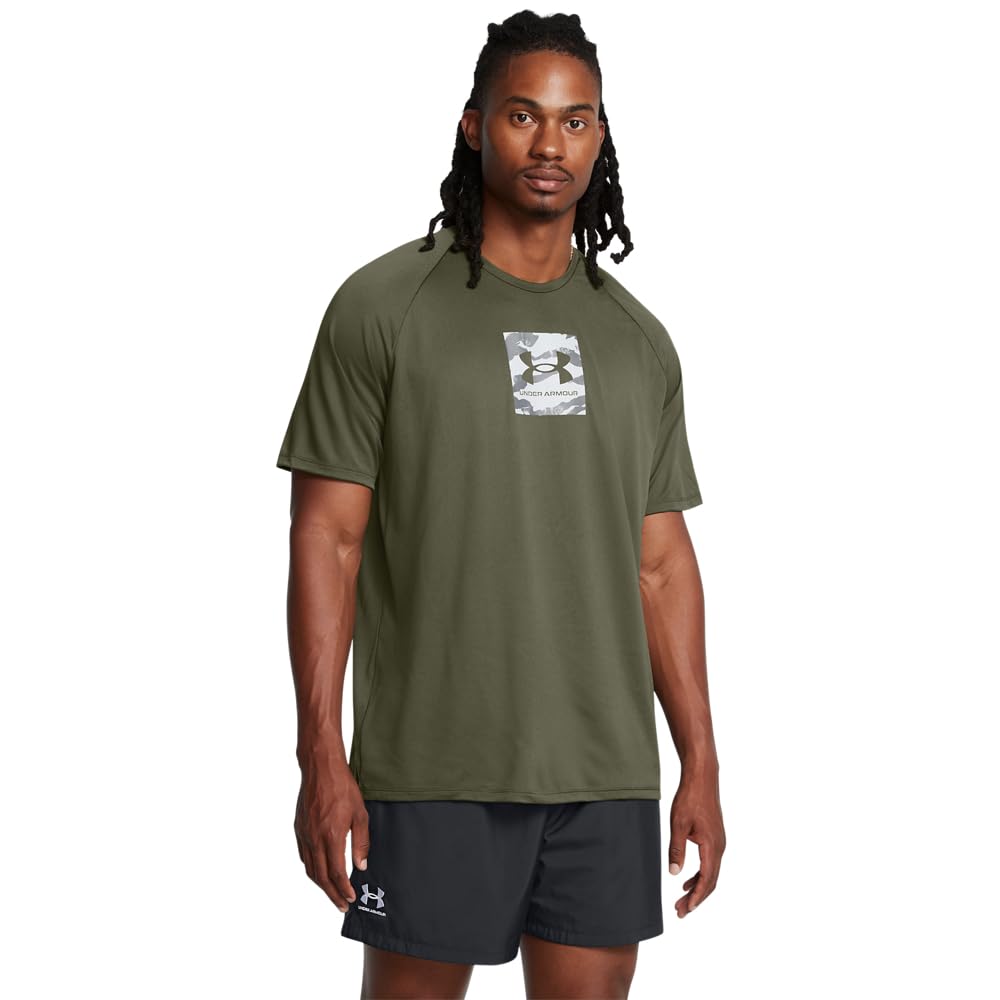 Under Armour Mens Tech Print Fill Short Sleeve Crew Neck