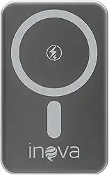 Power Bank 10000mAh com Caregamento por inducǎo, Carregador Sem Fio Portátil Magnético com Cabo Tipo-C 20W PD Carregamento Rápido, Compativel com Celulares ioS e Android (Cinza, Amperes Horas, 10000)