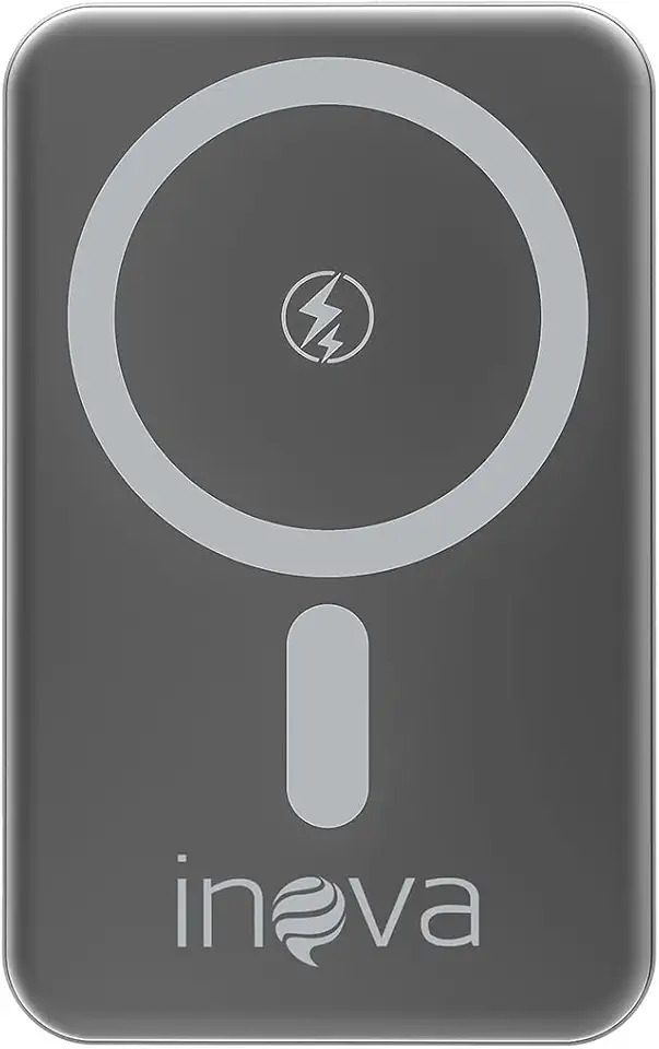 Power Bank 10000mAh com Caregamento por inducǎo, Carregador Sem Fio Portátil Magnético com Cabo Tipo-C 20W PD Carregamento Rápido, Compativel com Celulares ioS e Android (Cinza, Amperes Horas, 10000)