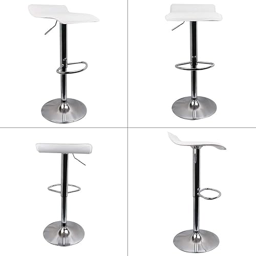 Miniatura 6 de Taburetes de bar cuadrados modernos, taburetes de bar ajustables de piel sintética, taburetes de cocina, sillas de bar, sillas de isla, taburetes de