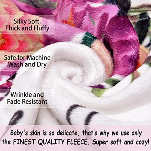 Image of Monthly Milestone Blanket for Baby Girl, 47 inchx47 inch Soft Flannel Pink Princess Memory Growth Blanket, Photography Backdrop Prop for Newborn Baby Shower, 1 to 12 Months Include Marks BTXTPH837