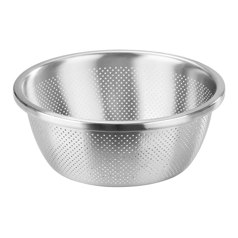Fine Mesh Strainer Colander Basin Drainer Kitchen Gadgets Strainer Bowl Washing Basket Drainer Rice Washing Bowl Colander Sieve Sifters for Rice, Pasta, Noodles, Vegetables, Fruits(22 cm)