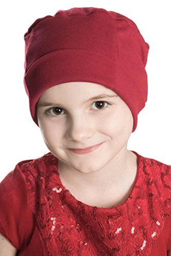 Child Cozy Cap Hat | 100 Percent Cotton Beanies for Kids | Girls Boys Cancer Chemo Hats