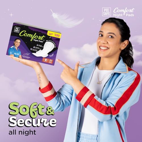 Image of Pee Safe Comfort All Night Pads | 30 Pads XXXL (3 XL) - 355mm | Extra Wide Back with Dual Wings | 6 Layer Deep Absorption | Japanese Leak-Lock Technology | Overnight Leak Free Protection | Extra Long Pack of 3