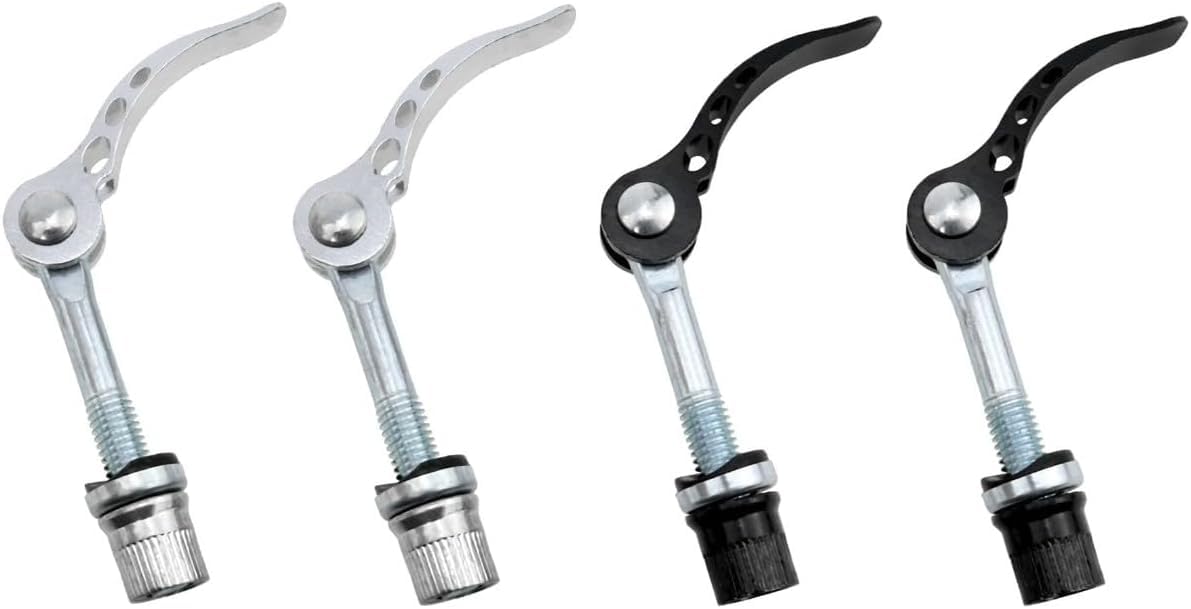 4 Pcs Bike Folding Screw Seatpost Fixed Quick Release Screw Rod Mountain Bike Seatpost Clamp Locking Saddle Seat Clamps Alloy Seat Post Quick Release Pin