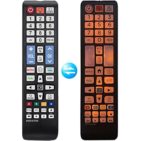 BN59-01315A Universal Backlit Remote Control for Samsung TV Remote Replacement All Samsung Smart TV, LED, LCD, HDTV, 3D, Series TV Cover