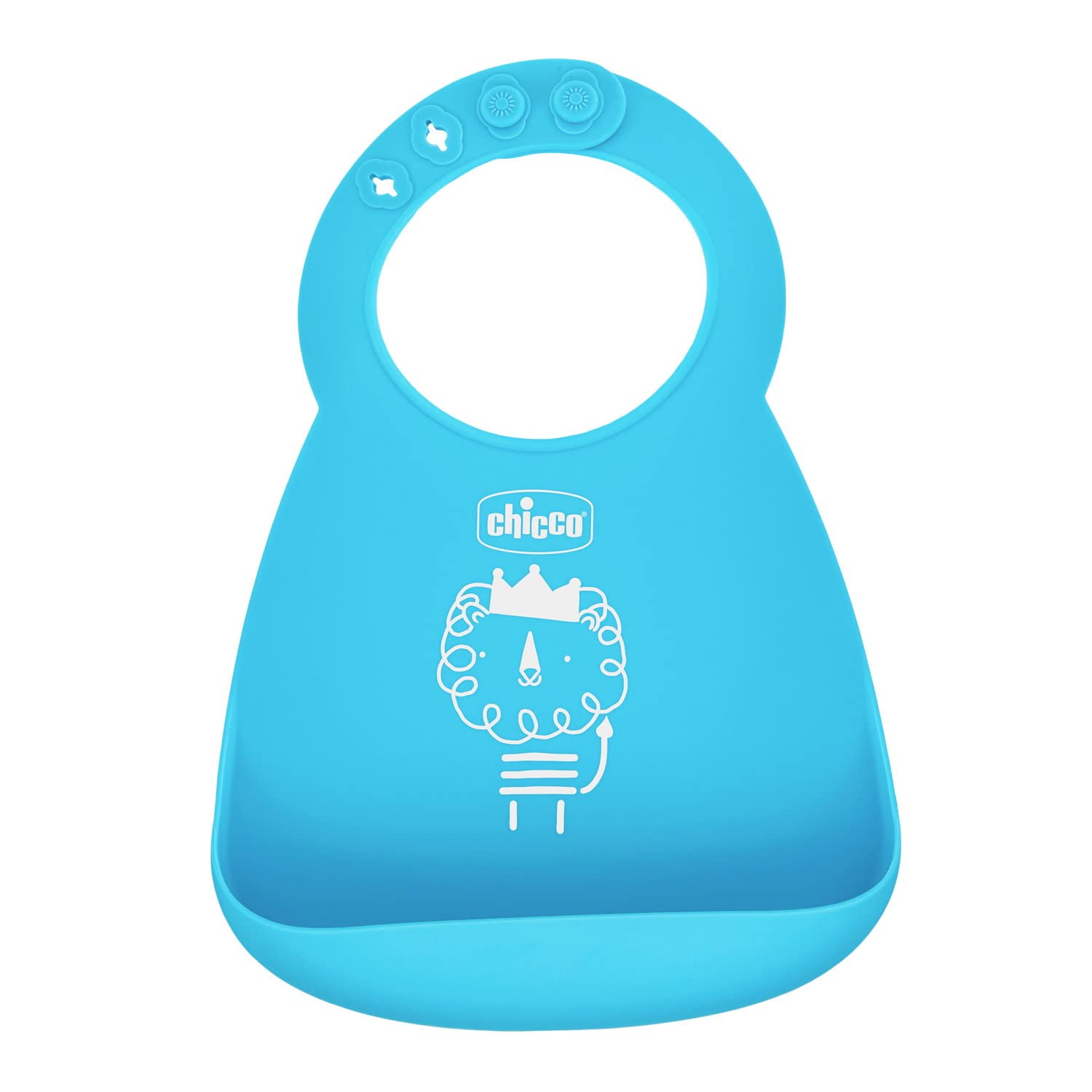 CHICCO Silicone Bibs Blue
