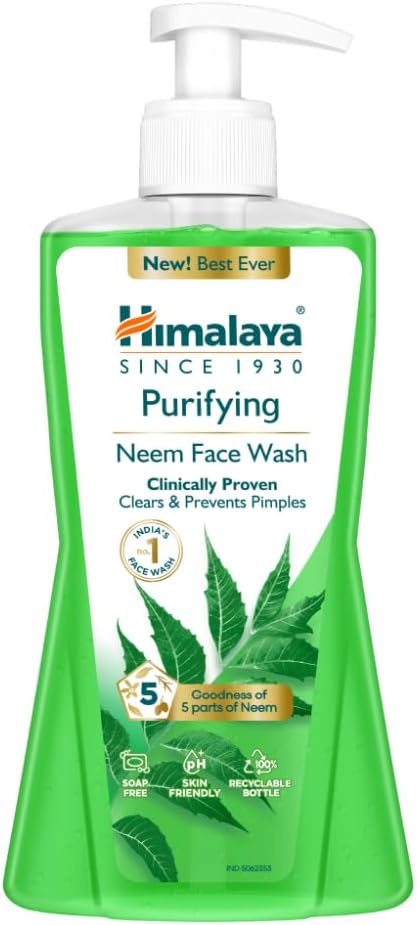 Purifying Neem Face Wash|Clears and Prevents Pimples & Acne|Made with 5 parts of Neem|New & Best Ever clinically Proven formula|Gently Cleanses|For men and women|400 ml