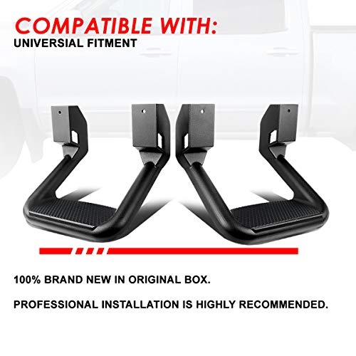Universal Side Step For Pickups & Trucks, Aluminum, Black Coated, Set Of 2 #TOP5