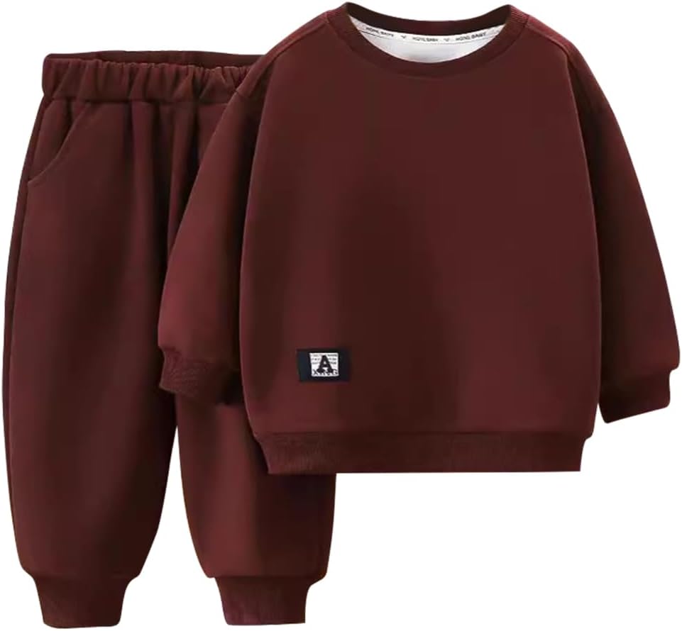 Baby and Toddler Boys Girls 2 Piece Long Sleeve Sweatshirt and Sweatpant Jogger Pants Set