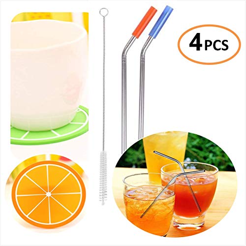 Paisley Embossed Rolling Pin - 5 Pack, Cup Pad + 2Pcs Metal Drinking Straws, 16" Engraved Rolling Pin For Baking + Cute And Lightweight Wooden Rolling Pin For Kids And Adults To Make Cookie Dough #TOP1