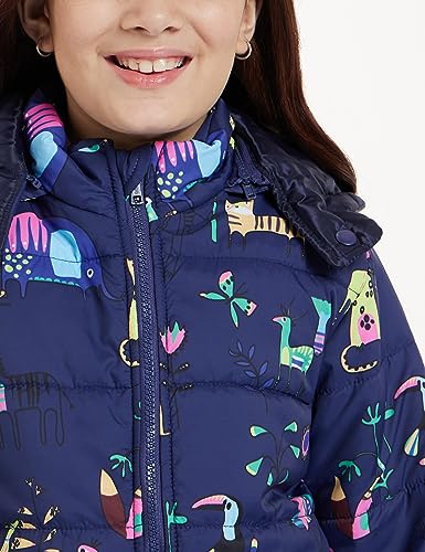 Image of Amazon Brand - Symbol Girls Girls Quilted Standard Length Winter Jacket with Detachable Hood