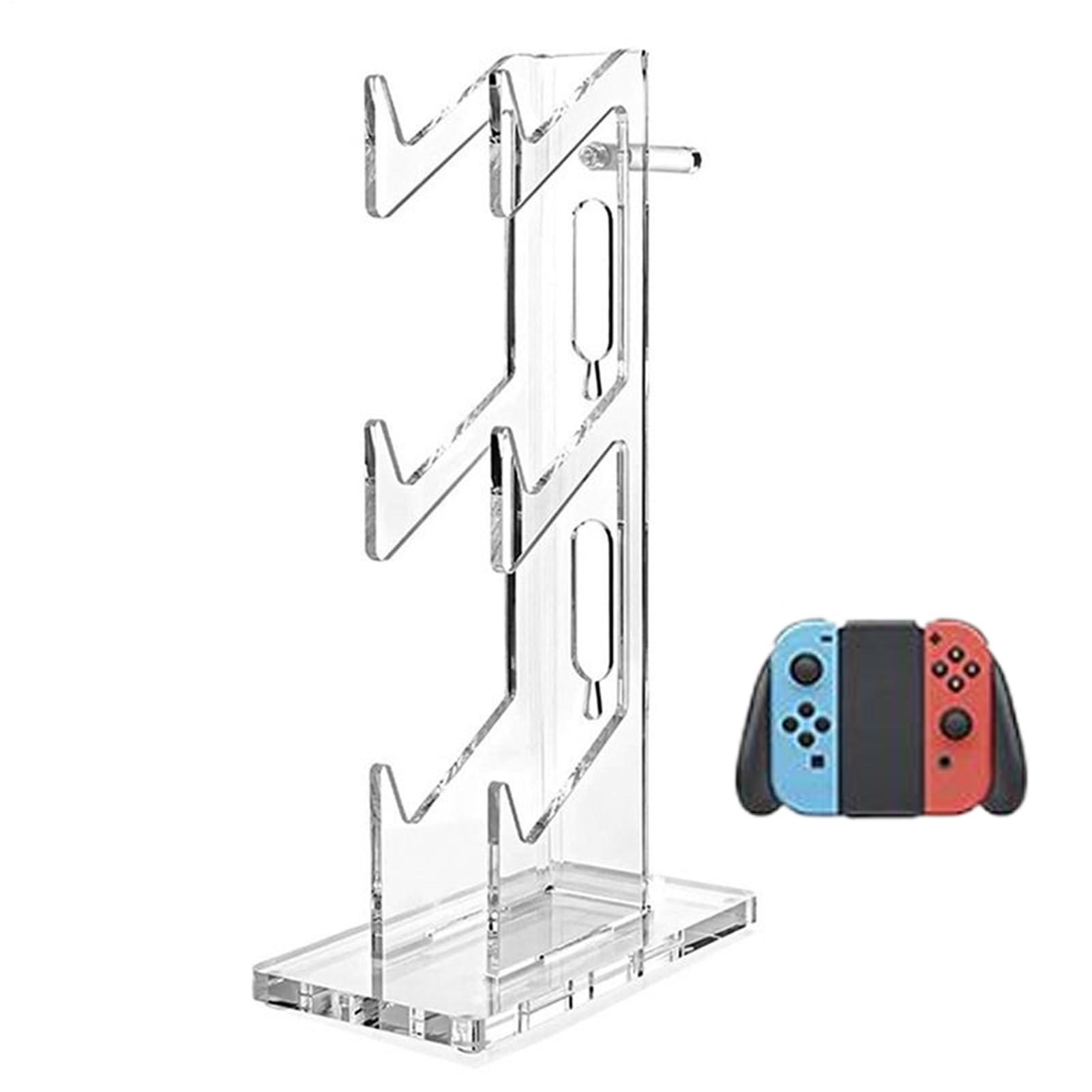 Supporto per controller di gioco, supporto trasparente per cuffie, rack di supporto a tre livelli, design stabile antiscivolo, soluzione efficiente per la gestione dei cavi, da gioco premium