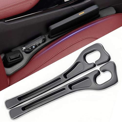 Yicplu Car Seat Gap Filler, 2-Pack Universal Fit Car Seat Gap Plug Anti-Drop with Storage, Soft Foam to Fill The Gap Between Seat and Console, Auto Accessories for SUV Truck Sedan