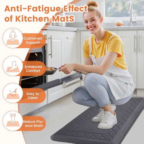 4/5 Inch Thicker Kitchen Mats Anti Fatigue Comfort Mat Standing Desk Rugs - image 5