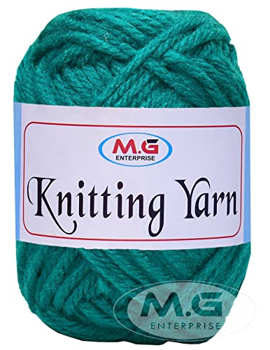 Image of M.G ENTERPRISE Knitting Yarn Thick Chunky Wool, Teal 400 gm Best Used with Knitting Needles, Crochet Needles Wool Yarn for Knitting. by M.G ENTERPRISE