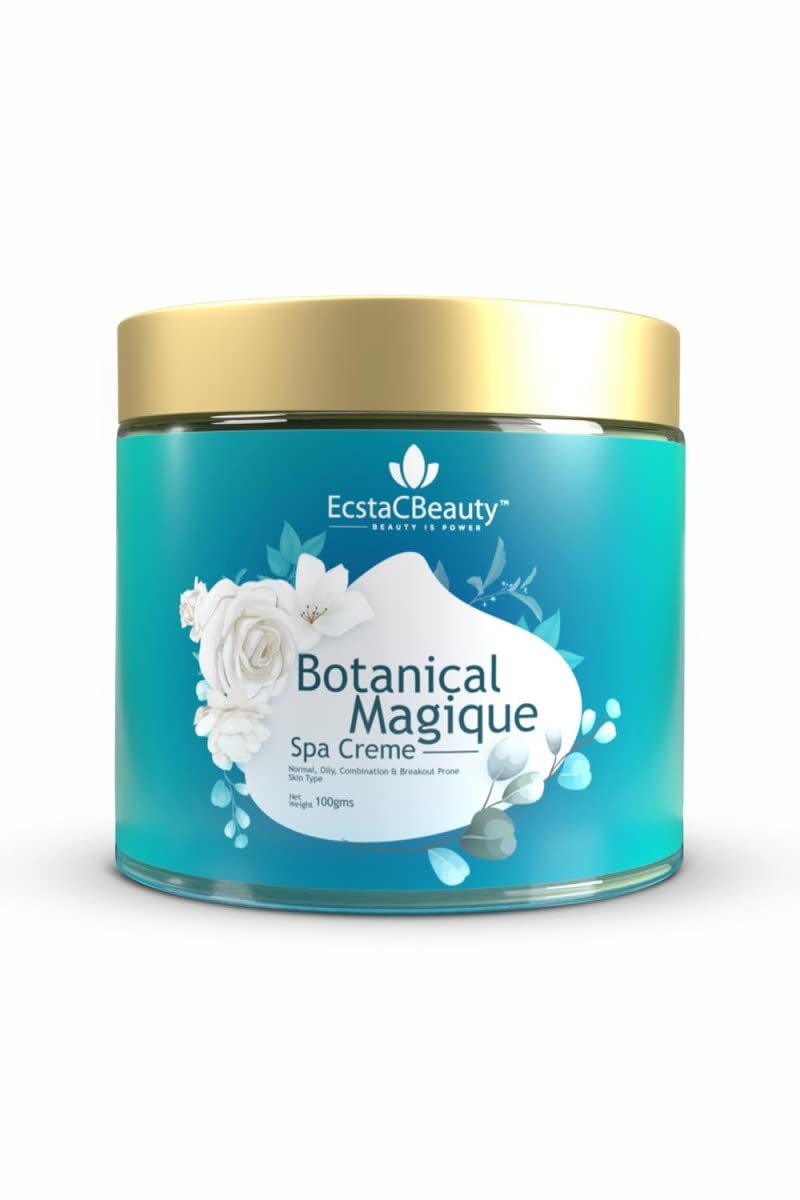 EcstaCBeauty Botanical Magique Spa Gel | Herbal Moisturizer for Combination & Oily Skin | Nourishing & Breakout-Control Formula | Paraben & Toxin-Free | 50 gm
