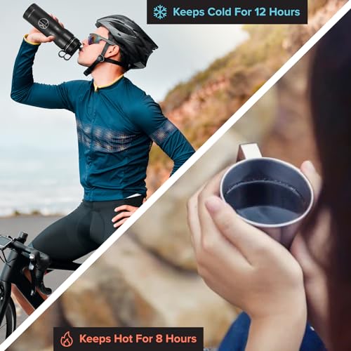 Botella de Agua para Bicicleta Aislada al Vacío de Acero Inoxidable 20oz Travel Kuppe TKC-001 miniatura 3