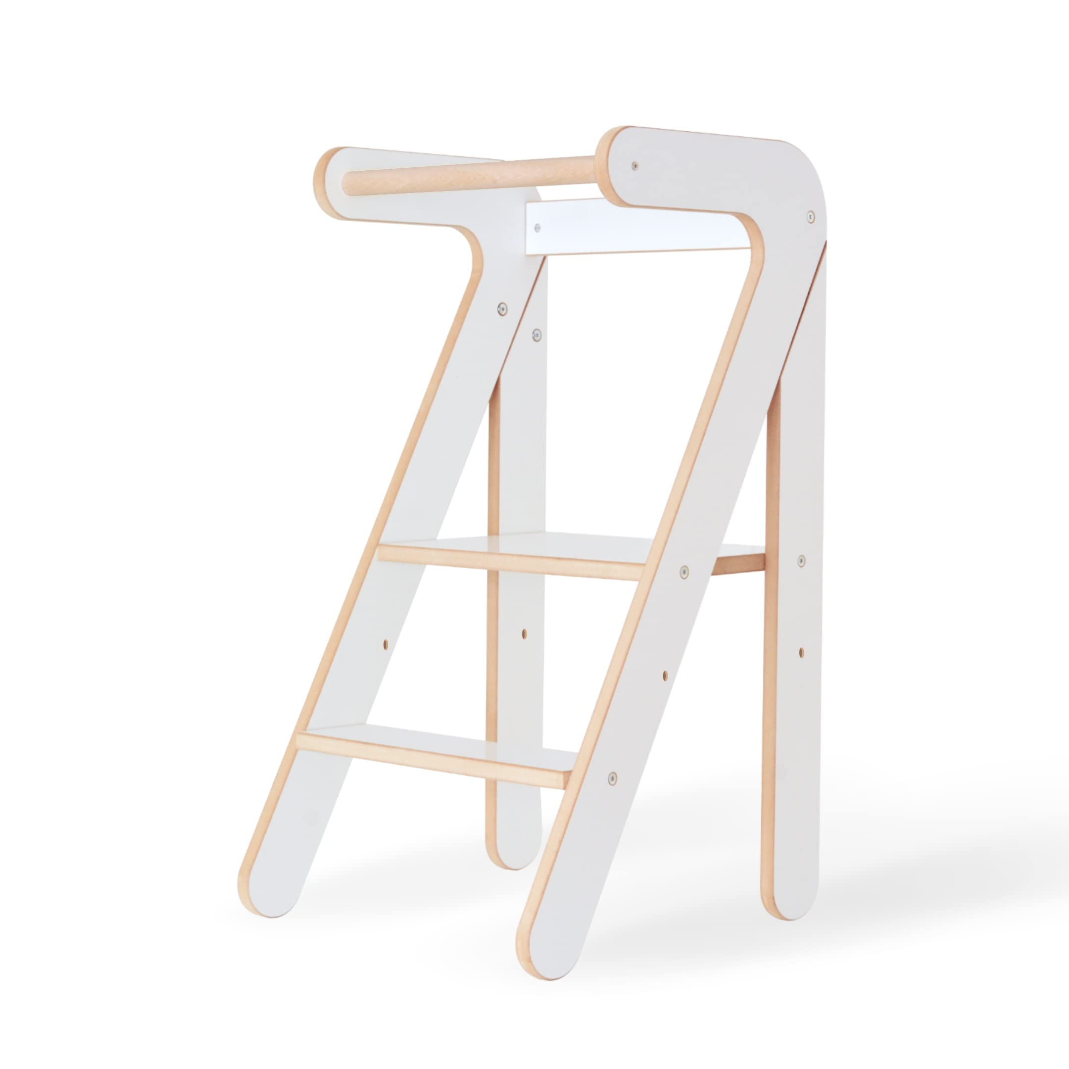 Tour d'apprentissage easyONE bicolore blanc et bois pour enfant